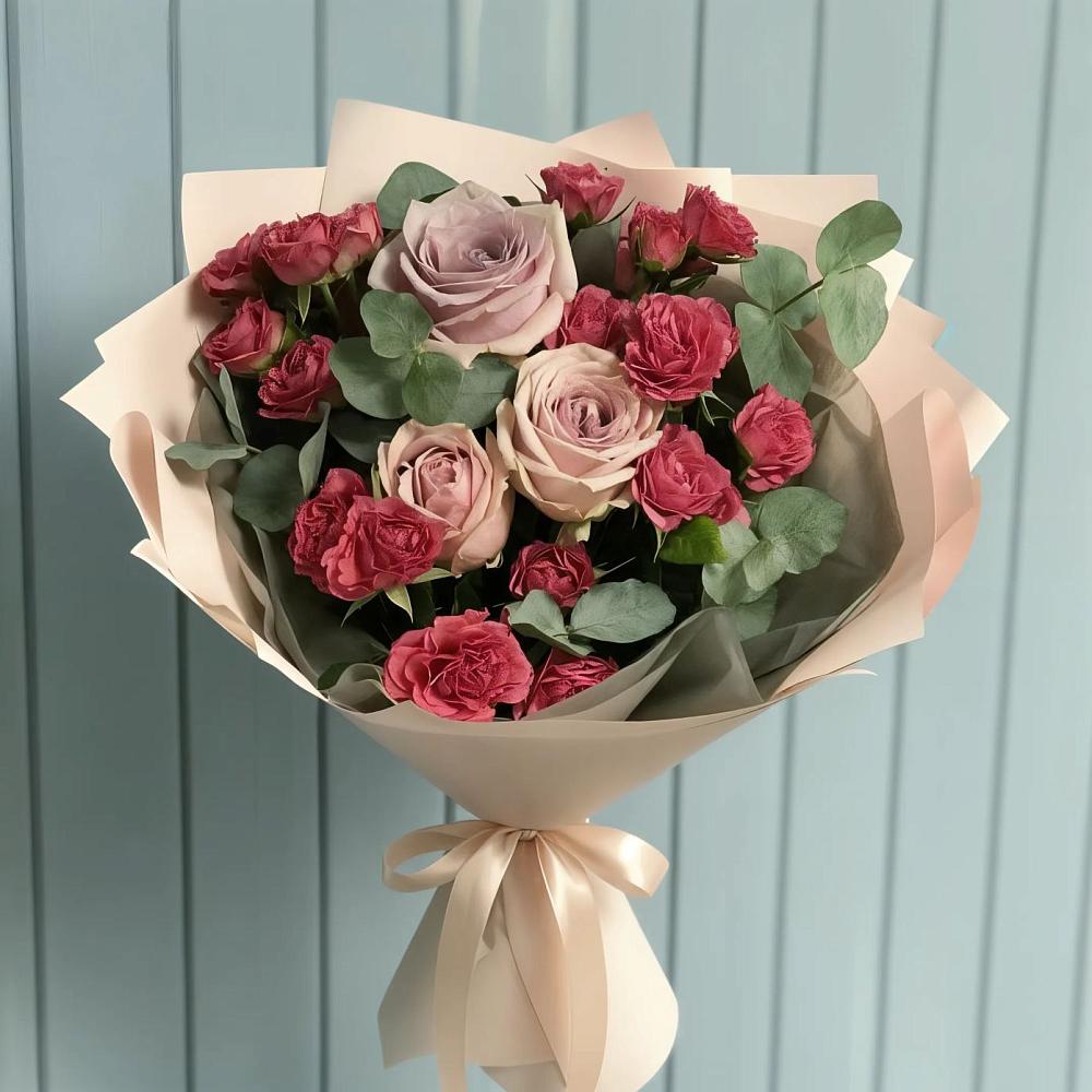 Букет цветов из: Гвоздики и Розы в Кадошкино