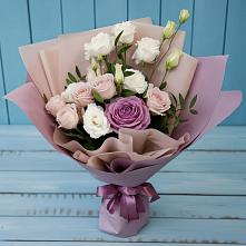 Букет цветов из:  Розы и Лизиантусы в Кадошкино