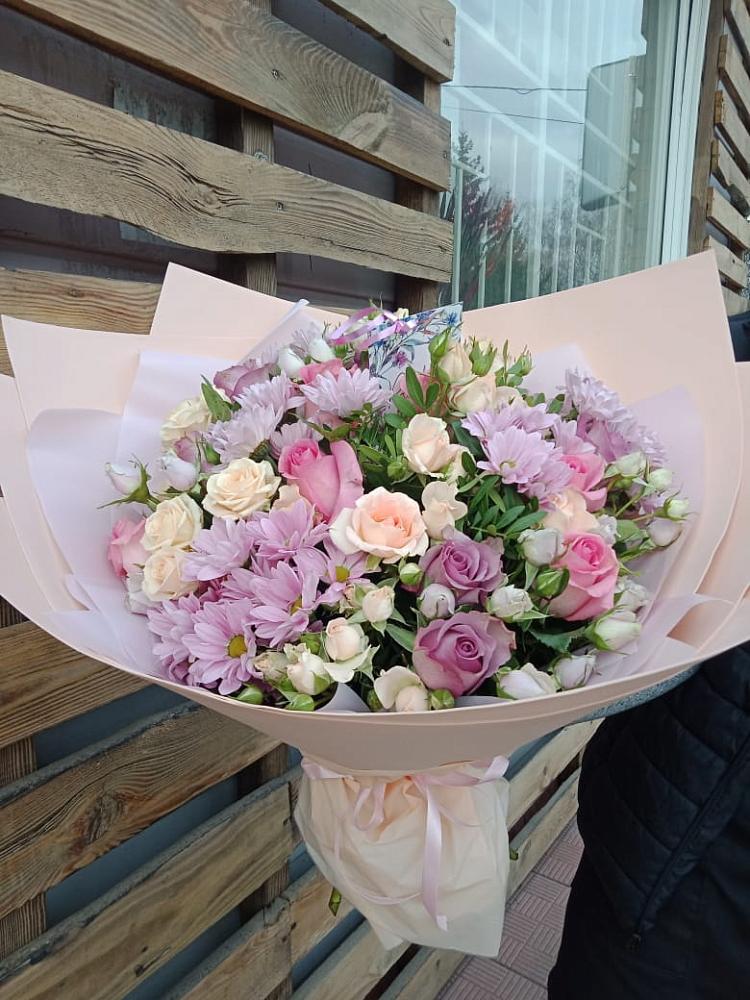 Букет цветов из: Розы и Хризантемы в Кадошкино