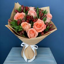 Букет цветов из:  Розы и Альстромерии в Кадошкино