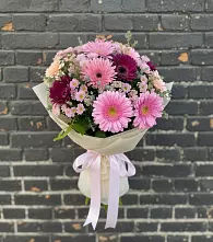 Букет цветов из:  Герберы и Хризантемы #REPLACE_PRED# Кадошкино