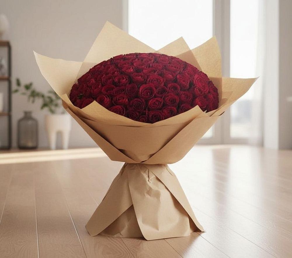 Букет 101 Красная роза в Кадошкино
