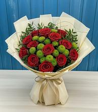 Букет цветов из:  Розы и Хризантемы в Кадошкино