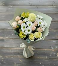 Букет цветов из:  Альстромерии, Розы и Хризантемы в Кадошкино