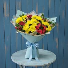 Букет цветов из:  Альстромерии и Хризантемы в Кадошкино