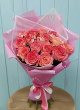 Букет 15 Розовых роз Равель в Кадошкино