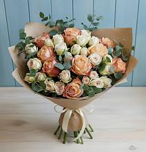 Букет цветов из:  Альстромерии и Розы #REPLACE_PRED# Кадошкино